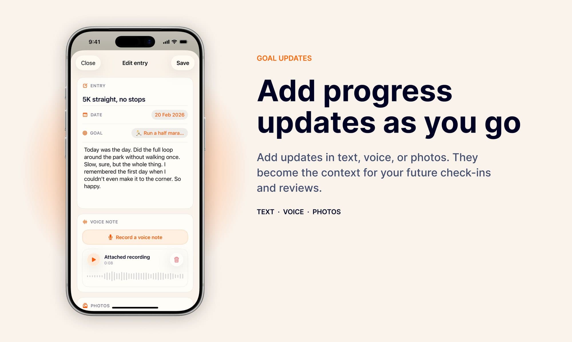 Record your progress