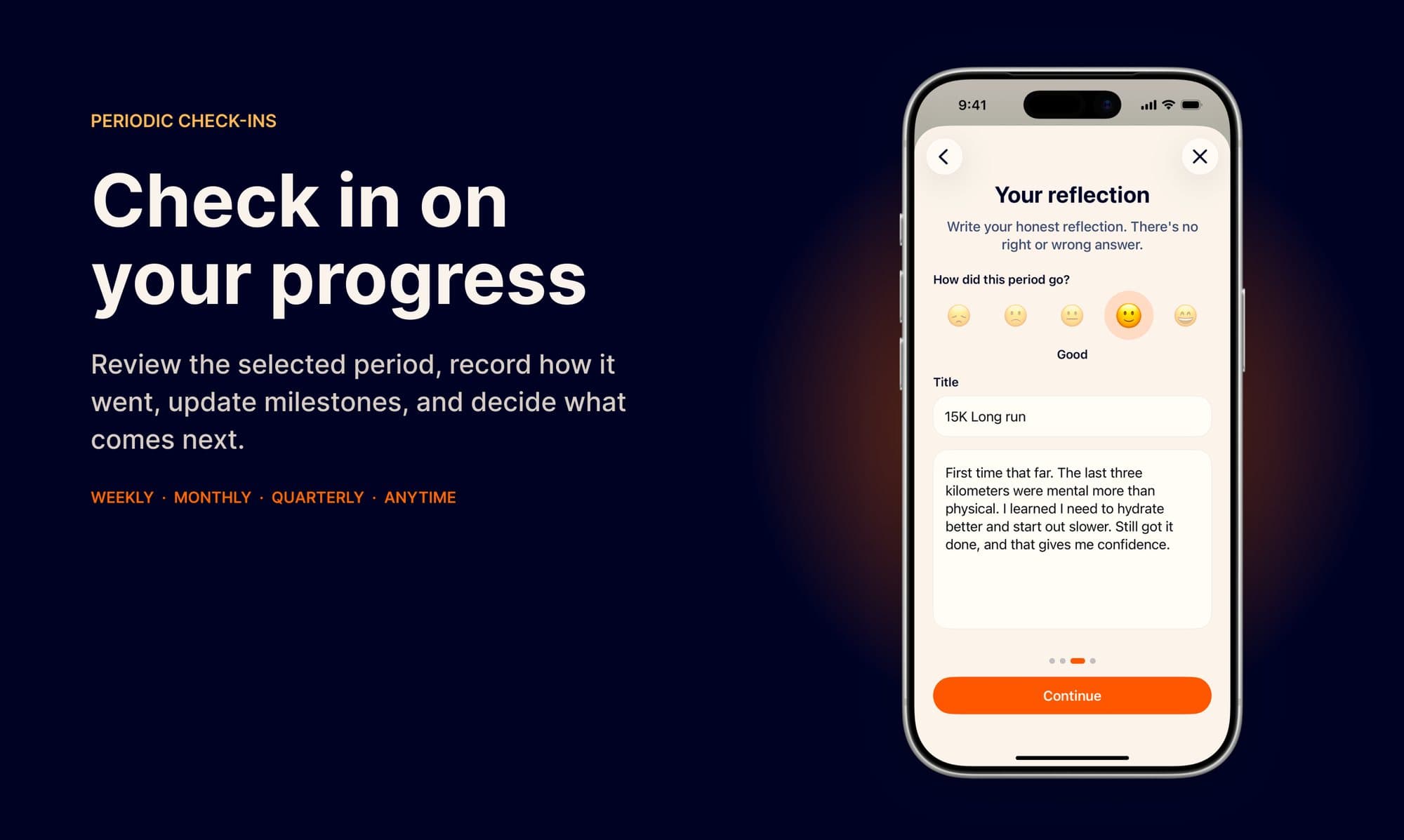 Check in on your progress