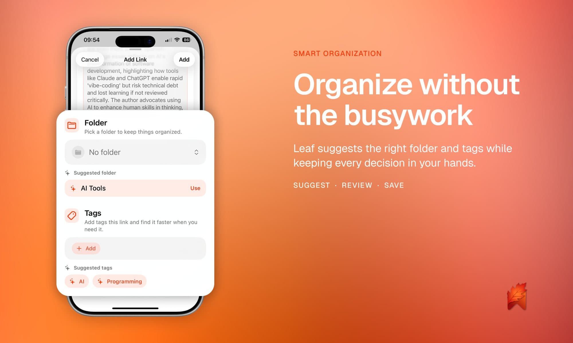 Organize without busywork