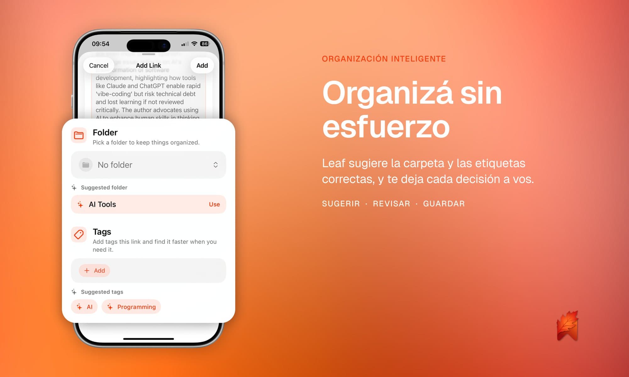 Organiza sin trabajo de más